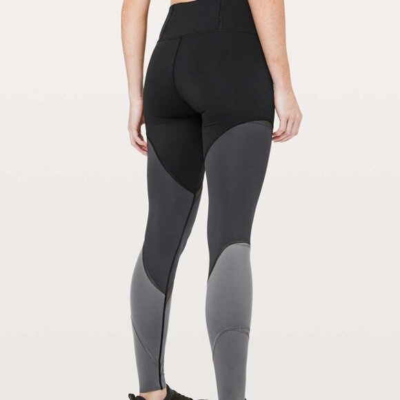Lululemon Colour Me Ombre Tight 28" NULUX in Black / Obsidian / Titanium, size 6 - Picture 5 of 11